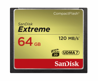 SanDisk Extreme CF 64 GB 120 MB/s zápis 85 MB/s UDMA7