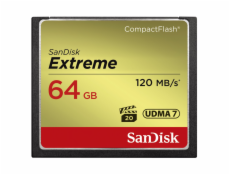 SanDisk Extreme CF 64 GB 120 MB/s zápis 85 MB/s UDMA7