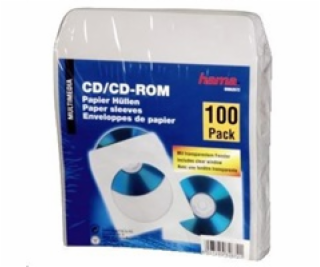 1x100 Hama CD/DVD Paper Sleeves white                    ...