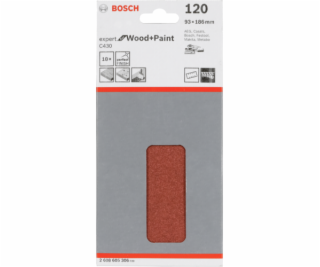 Bosch Brusny list C 430 drevo + Lack 93x186MM granul. 120...