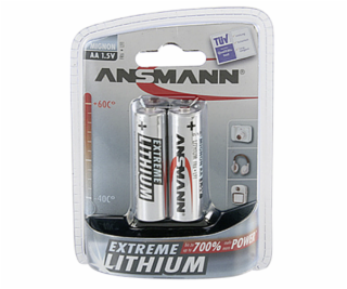 1x2 Ansmann Lithium Mignon AA LR 6 Extreme batérky 