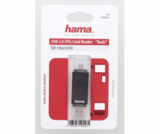 Hama USB 2.0 OTG citacka kariet Basic  SD/microSD cierna