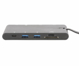 DIGITUS Uni Dock. Stat. 2xUSB-C 2xVideo 2xUSB3 RJ45 2x Ka...