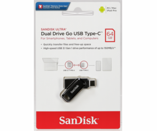 SanDisk Ultra Dual Drive Go 64GB USB Type C Flash SDDDC3-...