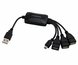 ESPERANZA EA114 - Hub 3 porty USB 2.0 + 1 x mini USB