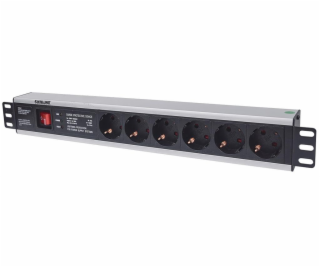 Intellinet 19" 1.5U Rackmount 6-Way, With On/Off Switch a...