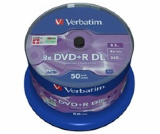 1x50 Verbatim DVD+R Double Layer 8x Speed, 8,5GB matny st...