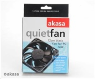 AKASA Ventilátor AK-174BK-S, 120 x 25mm, kluzné ložisko, ...