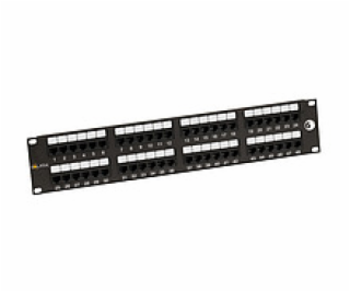 19 "Patch panel Solarix 48 x RJ45 CAT6 UTP čierny