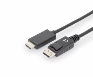 DIGITUS Displayport na HDMI DP - HDMI Typ A 2 m s Verrieg.