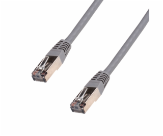 Patchkabel 10m, FTP, Cat5e, RJ45, šedý