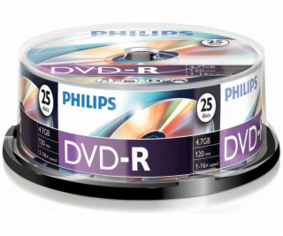 1x25 Philips DVD-R 4,7GB 16x SP