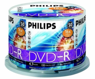 1x50 Philips DVD-R 4,7GB 16x SP