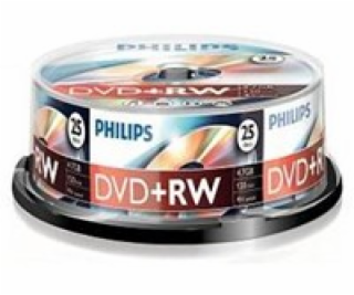 1x25 Philips DVD+RW 4,7GB 4x SP