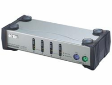 ATEN 4port KVM PS2, 1,2 m káble