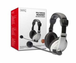 DIGITUS Stereo Multimedia Headset s Mikrofon 1,8m