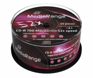 MEDIARANGE CD-R 700MB 52x Inkjet Fullsurface-Printable sp...