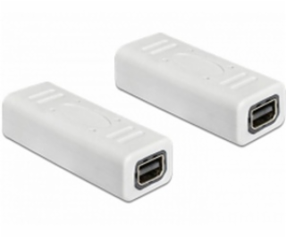 Delock adaptér Displayport mini samica / samica, biela