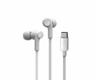 Belkin Rockstar USB-C konektor slúchadlá biela