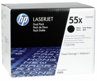 HP Toner CE 255 XD dvojbalenie cierna No. 55 X