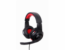 GEMBIRD slúchadlá s mikrofónom GHS-U-5.1-01, gaming, 5.1 surround, čierno-červená, USB