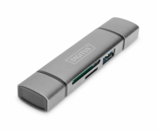 DIGITUS Combo Card Reader Hub USB-C  / USB 3.0