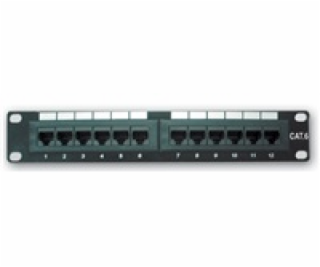 10" Patch panel LYNX 12port Cat5E, UTP, černý