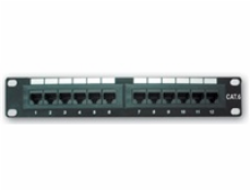 10" Patch panel LYNX 12port Cat5E, UTP, černý