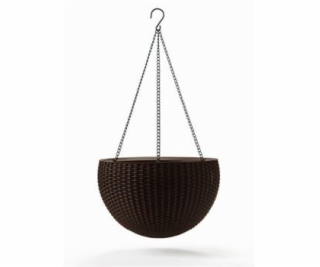 Květináč Keter Hanging Sphere whiskey hnědý