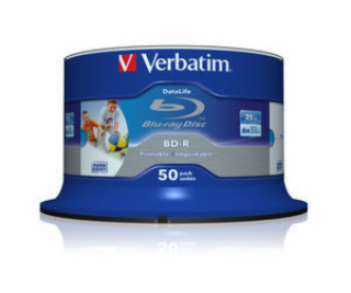 VERBATIM BD-R SL Datalife (50-pack)Blu-Ray/Spindle/6x/25G...