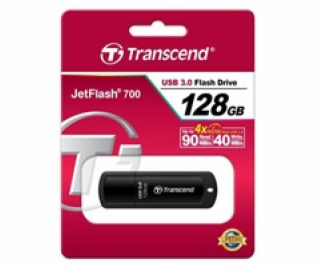 TRANSCEND USB Flash Disk JetFlash®700, 128GB, USB 3.0, Bl...