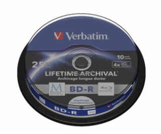 VERBATIM Blu-ray BD-R 25GB 4x potlač. 10ks balenie