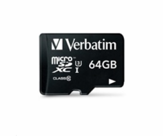 VERBATIM Pro U3 Micro SecureDigital SDXC 64GB + SD Adaptér