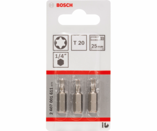 Bosch 3pcs. Screwdriver Bits T20 XH 25mm