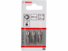 Bosch 3pcs PH Screwdriver Bit PH2 XH 25mm