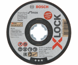 Bosch X-LOCK cutting disk 115x1,0 Std f INOX