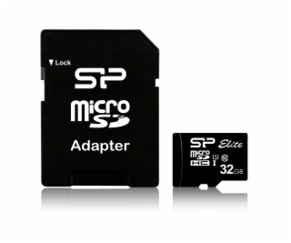 Silicon Power Elite UHS-I   32GB microSDHC Ad. SP032GBSTH...