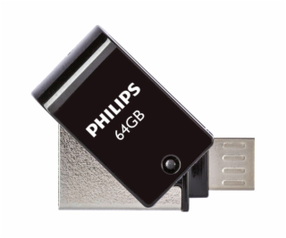 Philips 2 in 1 cierny 64GB OTG microUSB + USB 2.0