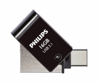 Philips 2 in 1 cierny 16GB OTG USB C + USB 3.1