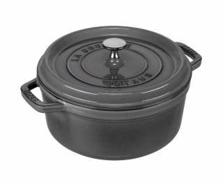 Staub Liatinový 24cm 3,8L Hrniec okrúhly grafitovo sedý