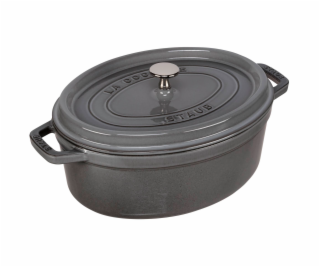 Staub Liatinový hrniec La Cocotte 29cm oválny grafitovo sedý