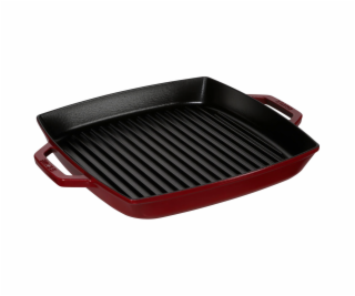 Staub indukcna gril panvica quadratisch 33cm cervena