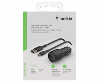 Belkin USB-A Kfz-Ladegerät, 24W 1m USB-C kabel atd. CCE00...