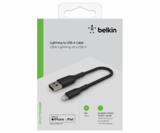 Belkin blesk Lade/Sync kabel 15cm, ummantelt, mfi zert, c...