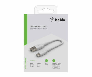 Belkin USB-C/USB-A kabel 15cm PVC, biela CAB001bt0MWH