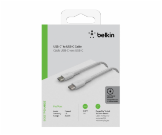 Belkin USB-C/USB-C kabel 1m ummantelt, biela CAB004bt1MWH