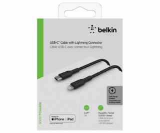 Belkin Lightning/USB-C Cable 2m braided, mfi cert., black