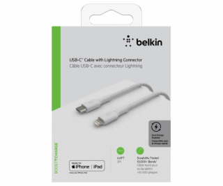 Belkin Lightning/USB-C Cable 2m braided, mfi cert., white