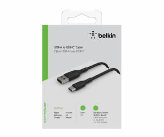 Belkin USB-C/USB-A Cable 2m braided, black CAB002bt2MBK