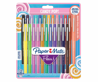 1x24 Paper Mate Felt Tip Pen Flair Candy Pop M 1,0 mm